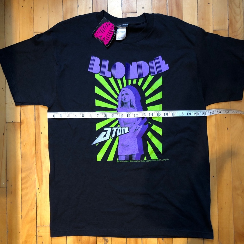 NWT LG Sourpuss Blondie "Atomic" Unisex Black T-Shirt 80s Punk Rock Hot Topic